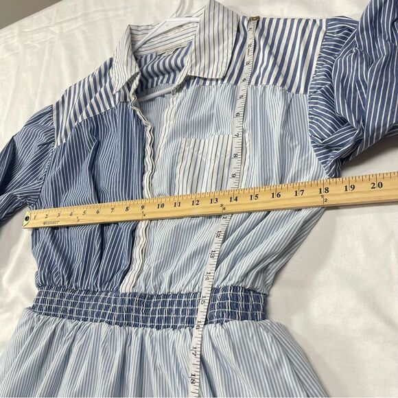 Women’s Blue & White Striped Utility Dress Size Small - Picture 12 of 16